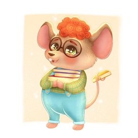 Мышонок-библиотекарь