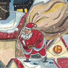 Santa on the roof