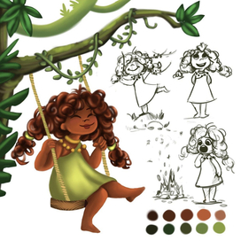 Персонаж для книги девочка из джунглей 