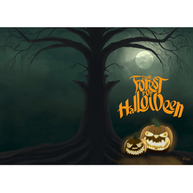 Обложка для книги "Темный лес на Хеллоуин"