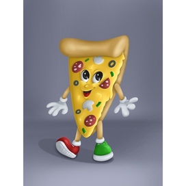 Задорная пицца - бренд-персонаж для пиццерии