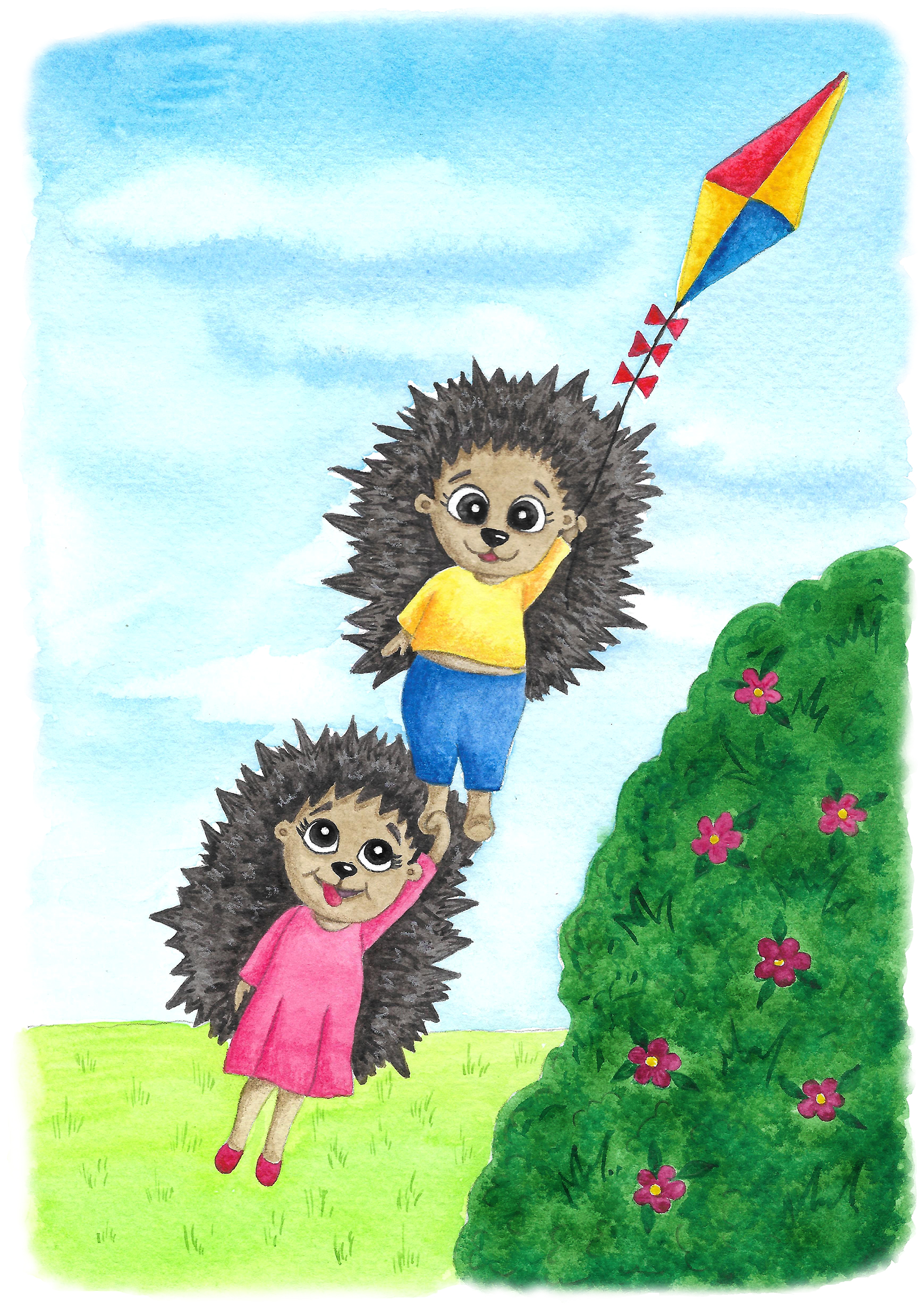 Ежики и воздушный змей