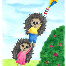 Ежики и воздушный змей