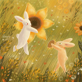 Иллюстрация для книги и открыток "Солнечные зайчики"