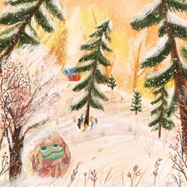 Иллюстрация для книг и открыток "Снежная нежность" 