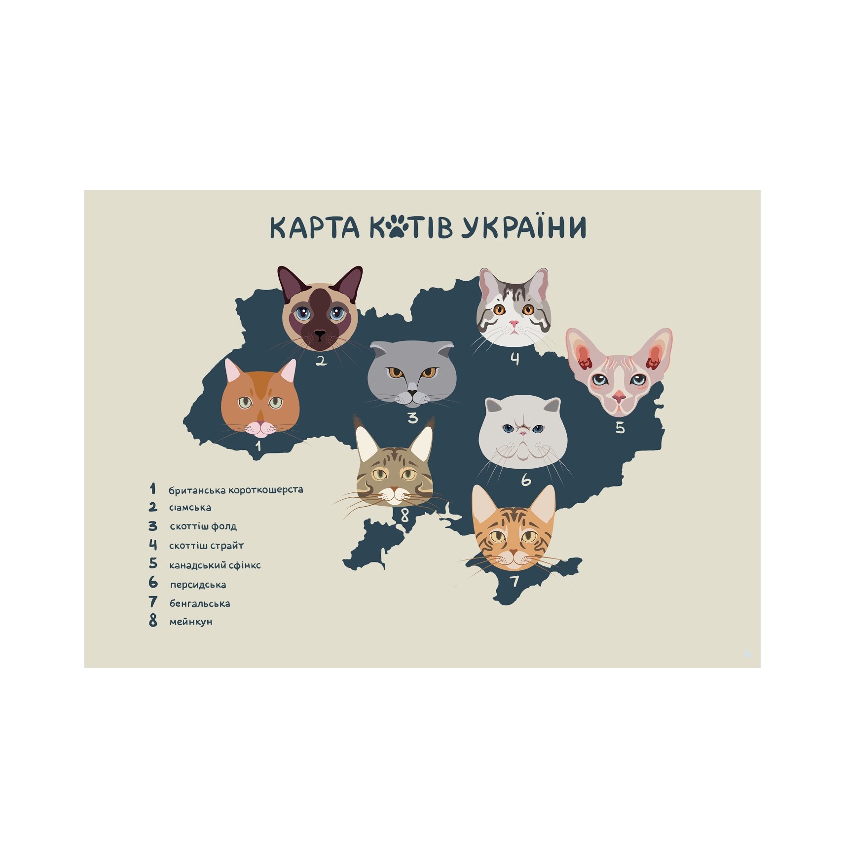 Карта с котом