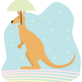 кенгуру на радуге