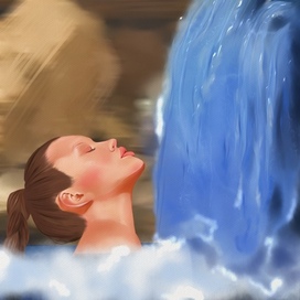 Девушка с водопадом