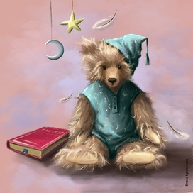 Медвежата, иллюстрация для открытки