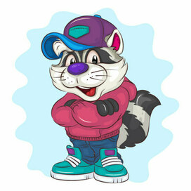 Pompous Cartoon Raccoon.