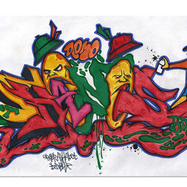 граффити скетч