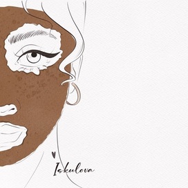 Fashion illustration. Face mask