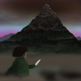 Гора и мальчик