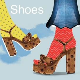 Реклама бутика обуви 