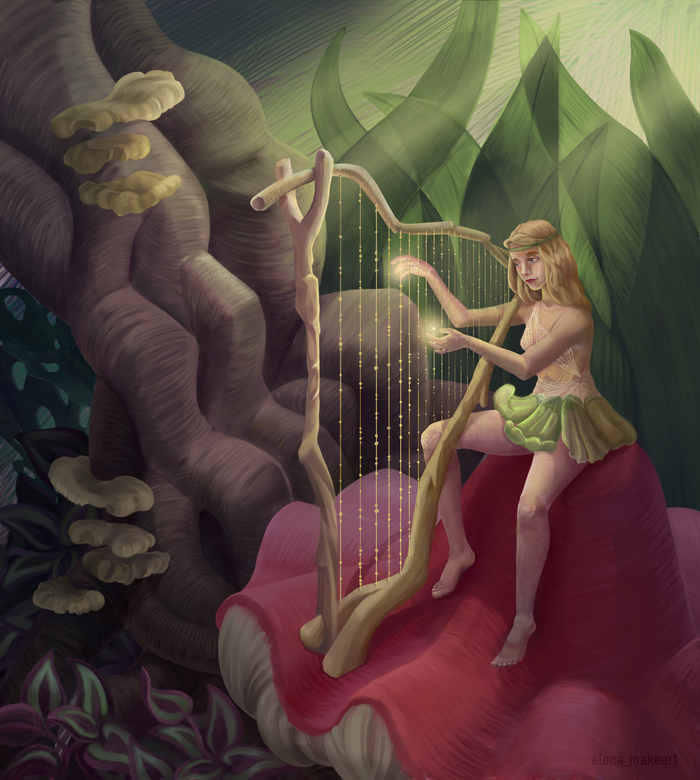 Melody forest. Растровая Графика цифровая живопись. Marta makeart.