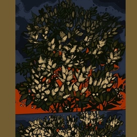 Иллюстрация цветущее дерево