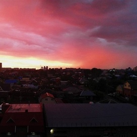 Закат из моего окна. 