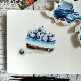 Чизкейк с черникой