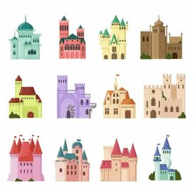 Набор изображений различных замков