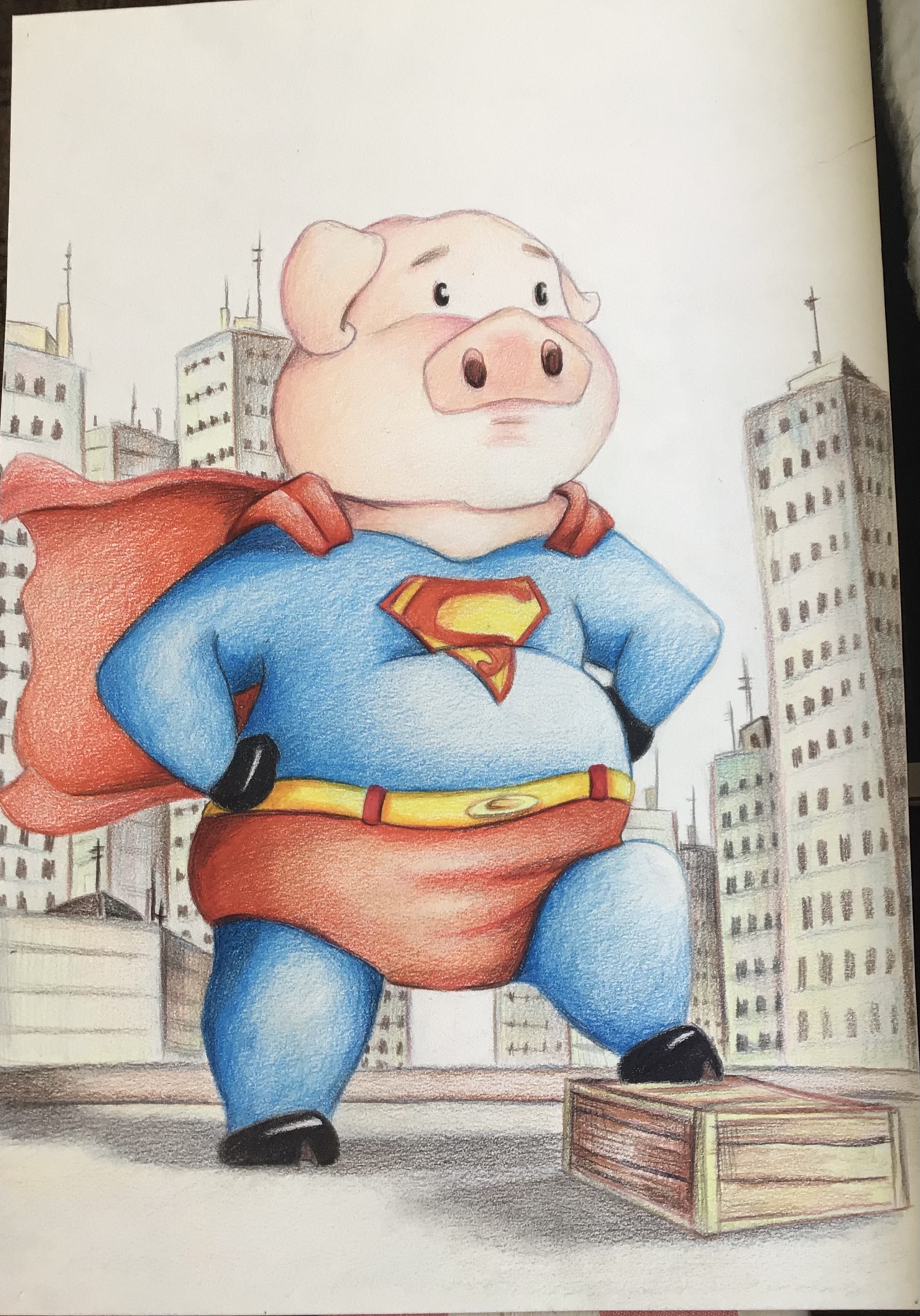 Иллюстрация цветными карандашами