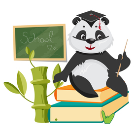 Панда. Персонаж. Вектор.