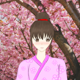 Девушка в кимано