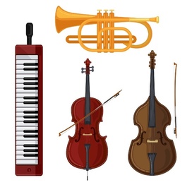 Набор классических музыкальных инструментов