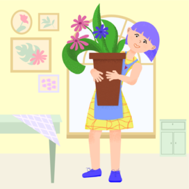 Иллюстрация для магазина цветов