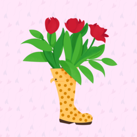 Иллюстрация для цветочного магазина