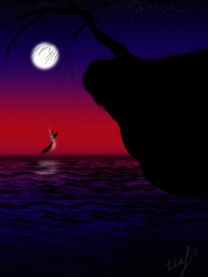 Иллюстрация Русалочий обрыв в стиле инфографика (техническая