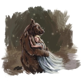 Девушка с медведем