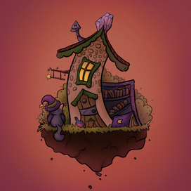 Дом волшебника-закат