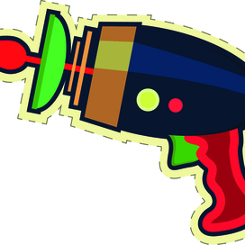 STICKER OF LAZER GUN