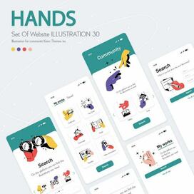  Collection of web illustrations "Hands"