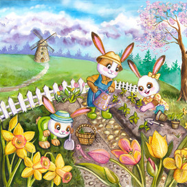 Апрель в семье Кроликов
