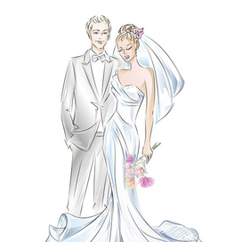 Свадебная иллюстрация на заказ
