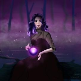 Девушка в магическом лесу