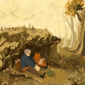 Картинка мальчик с лисом 