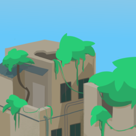 разрушенный город