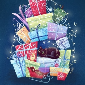 Кот и подарки
