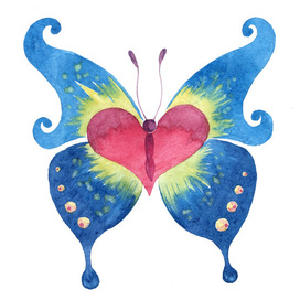бабочка / butterfly  (открытка / postcard)