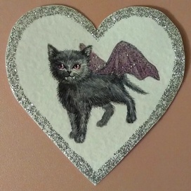 валентинка котенок вампиреныш