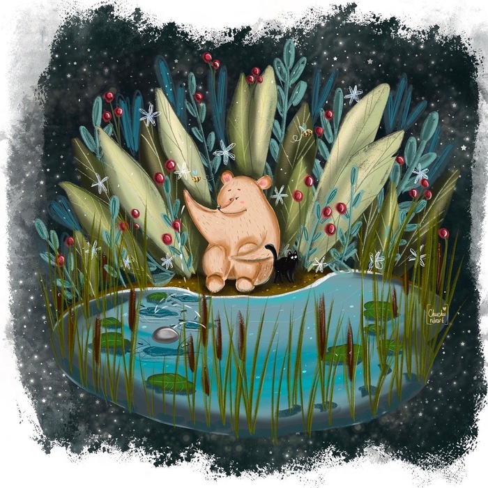 Иллюстрация Игра в камушки в стиле 2d, анимационный, детский