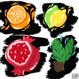 Яркие фрукты 
