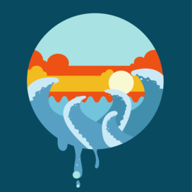 Море, волны и закат