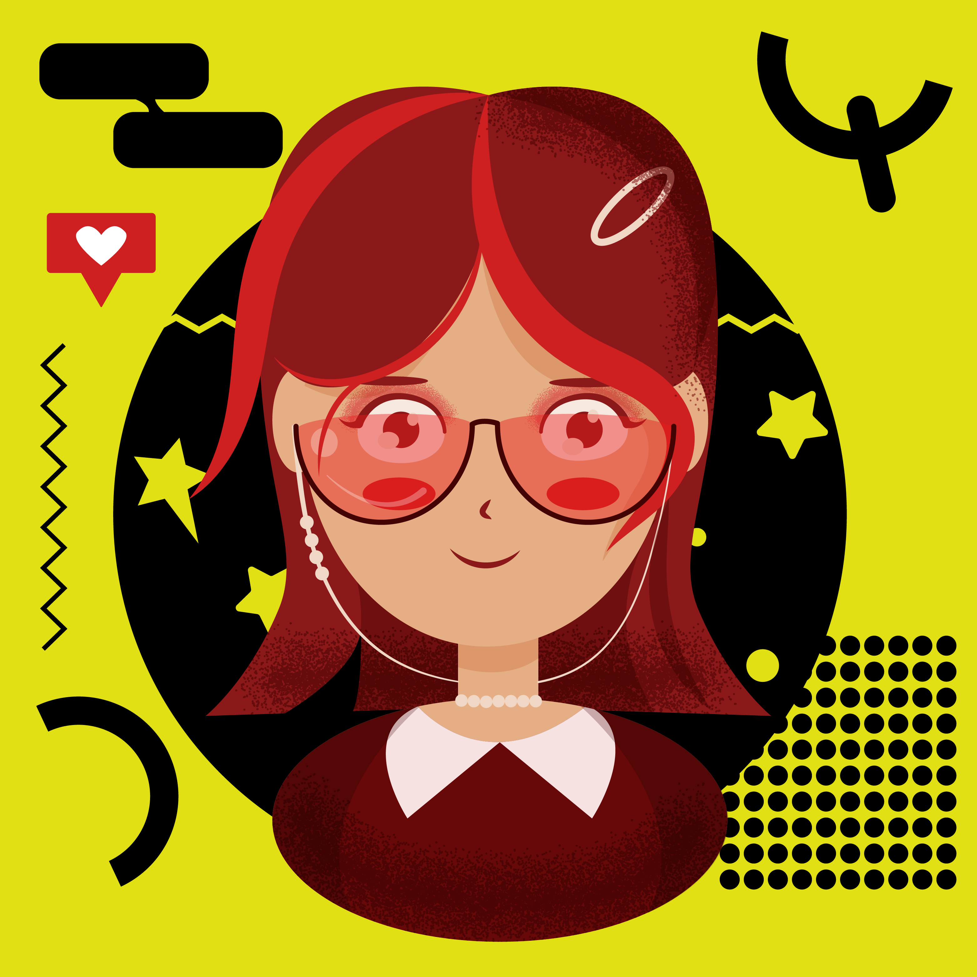 Девушка с красными волосами