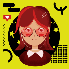 Девушка с красными волосами