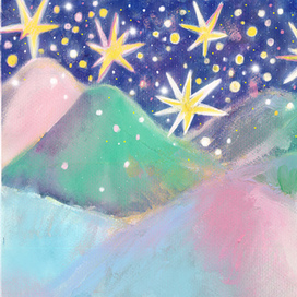 Иллюстрация к авторской книге "Мишка Ландыш и звездочка с небосклона"