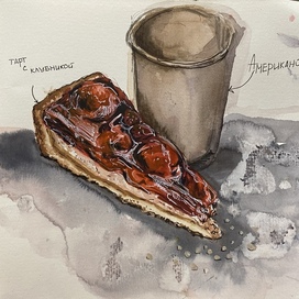 Скетч десерта из кофейни