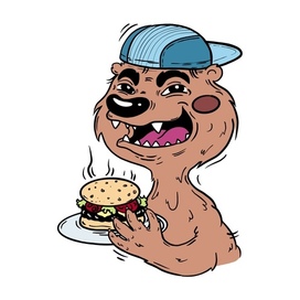 Медведь и бургер